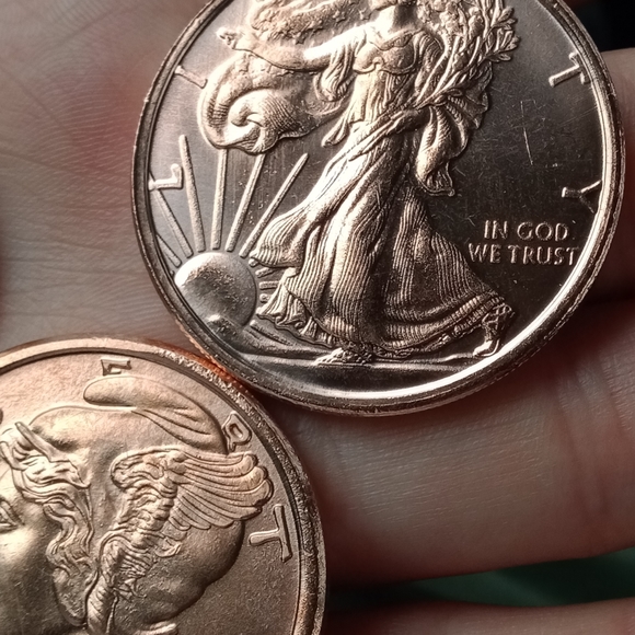 3x 1oz copper rounds mercury Dime design 4th of July standing liberty copper+ 🎁 - Picture 4 of 5